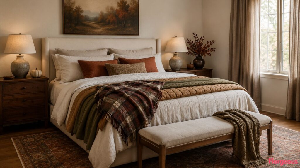 Fall bedroom decor