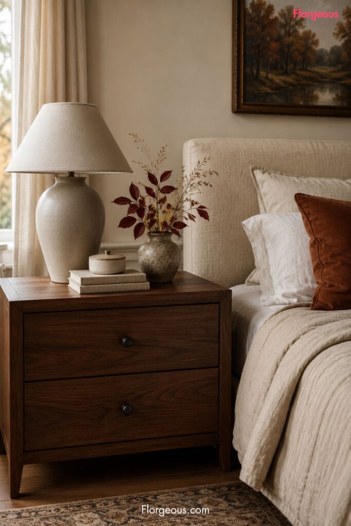 Fall Nightstand Styling