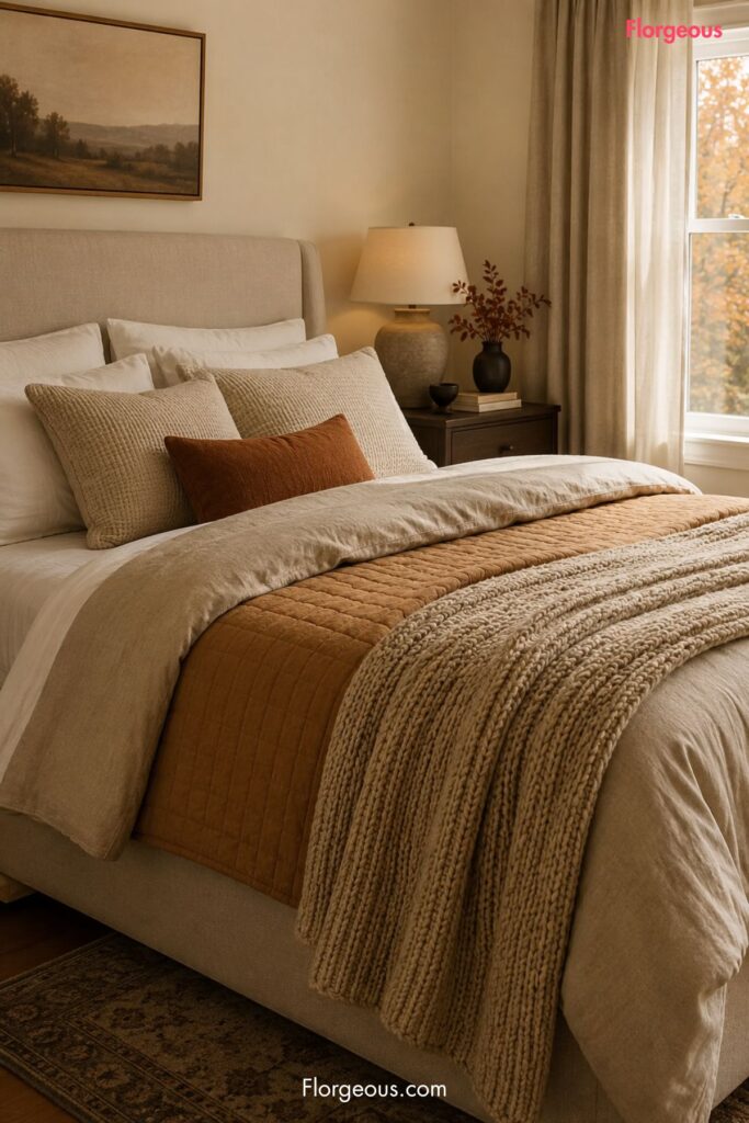 Layered Textured Fall Bedding