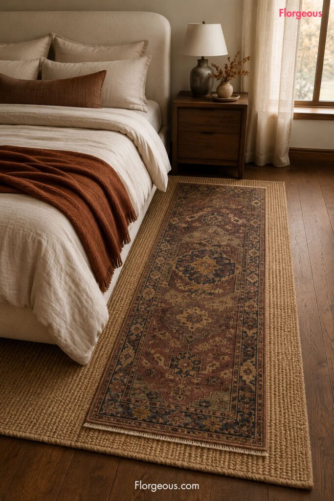 Vintage-Inspired Bedroom Rug