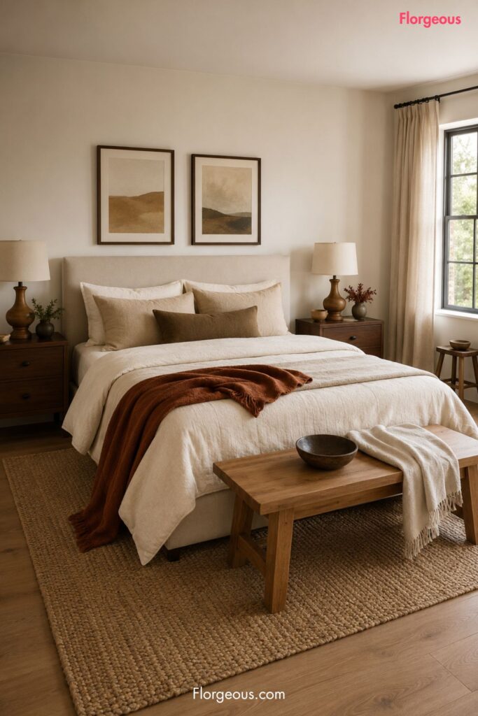 warm wood accents
