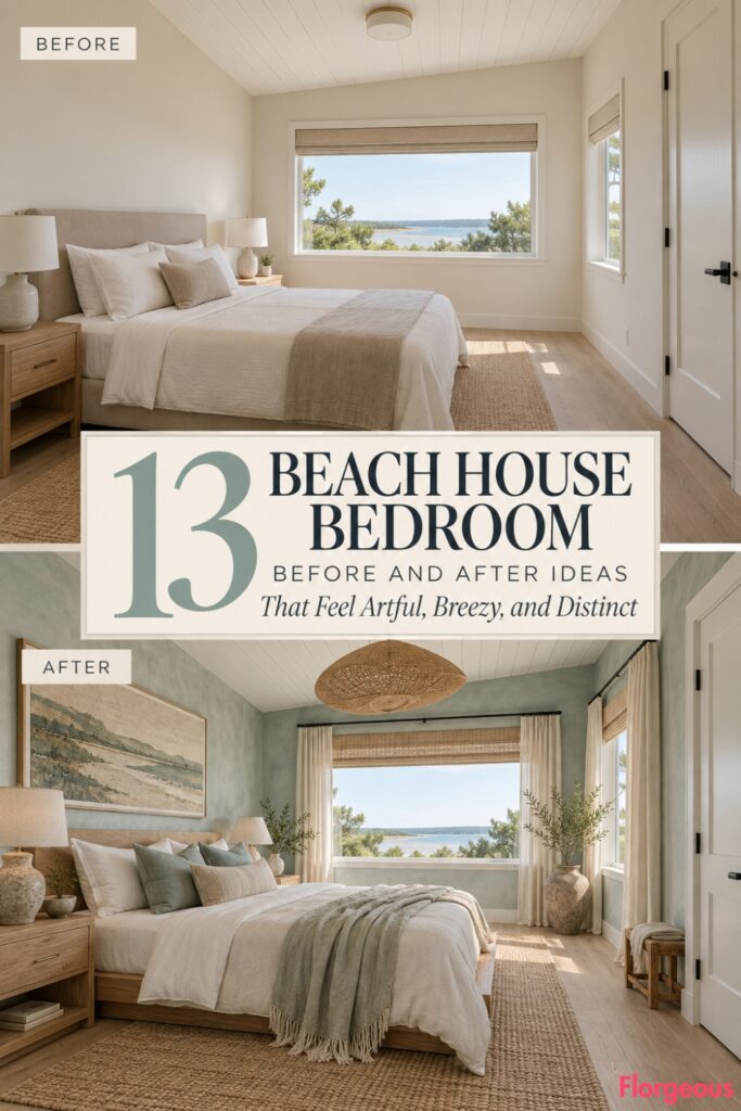 13 Beach House Bedroom Before and After Ideas That Feel Artful, Breezy, and Distinct