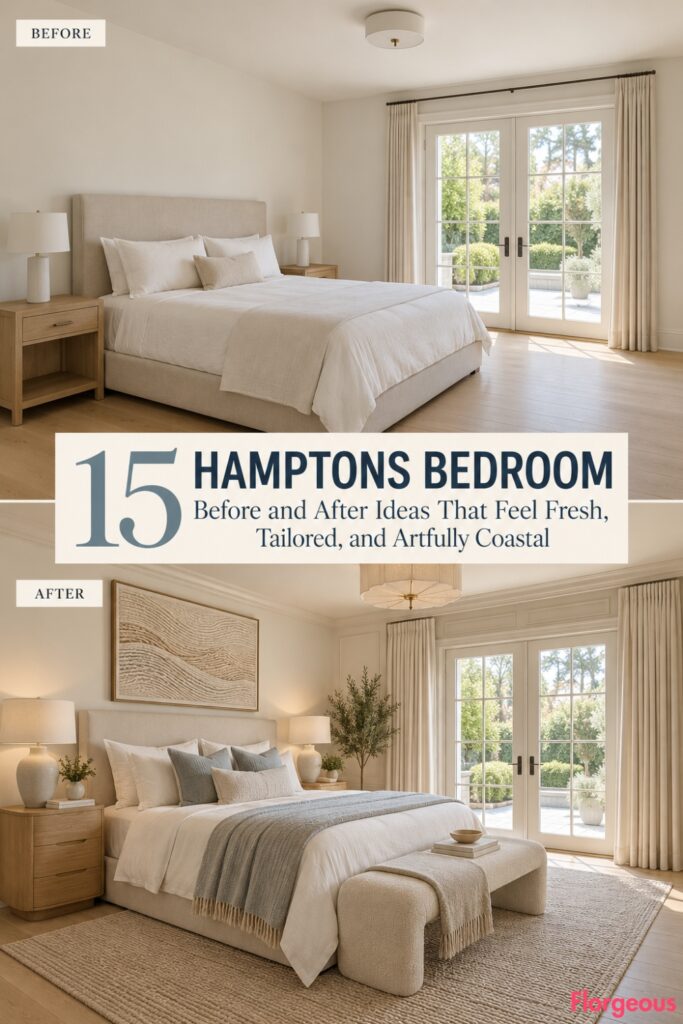 15 Hamptons Bedroom Before and After Ideas That Feel Fresh, Tailored, and Artfully Coastal
