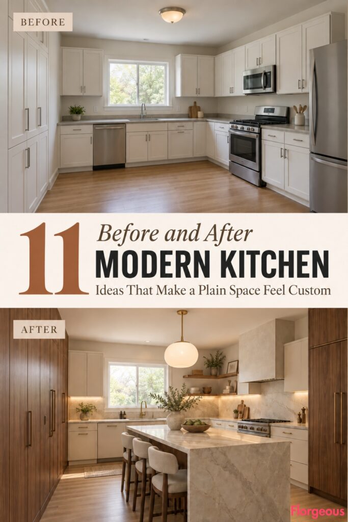 11 Before and After Modern Kitchen Ideas That Make a Plain Space Feel Custom