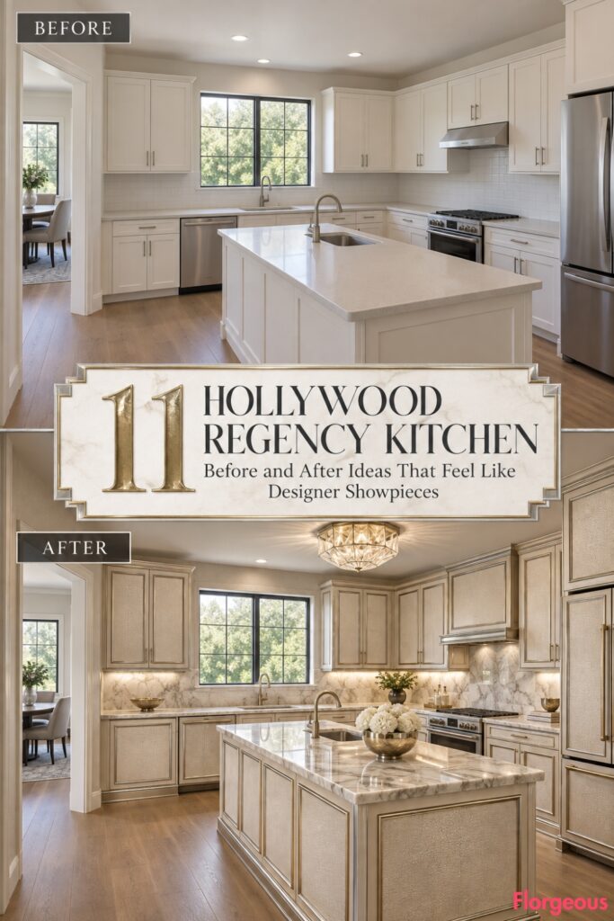 11 Hollywood Regency Kitchen Before and After Ideas That Feel Like Designer Showpieces
