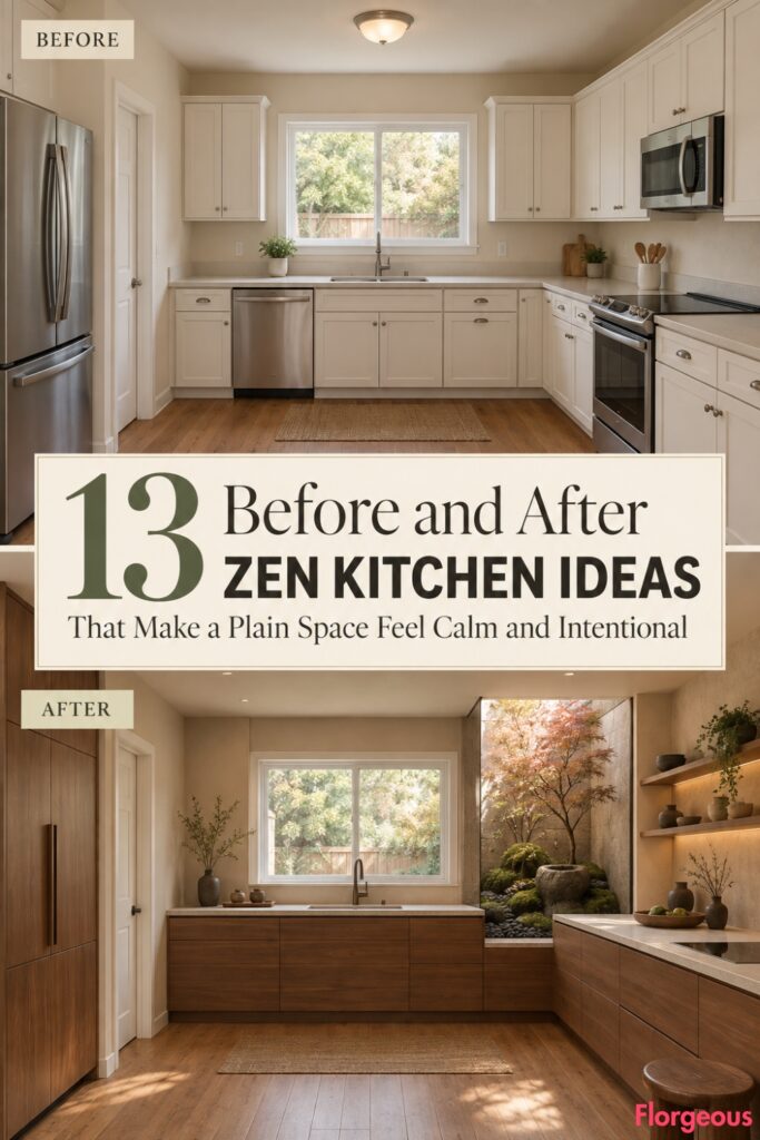 13 Before and After Zen Kitchen Ideas That Make a Plain Space Feel Calm and Intentional