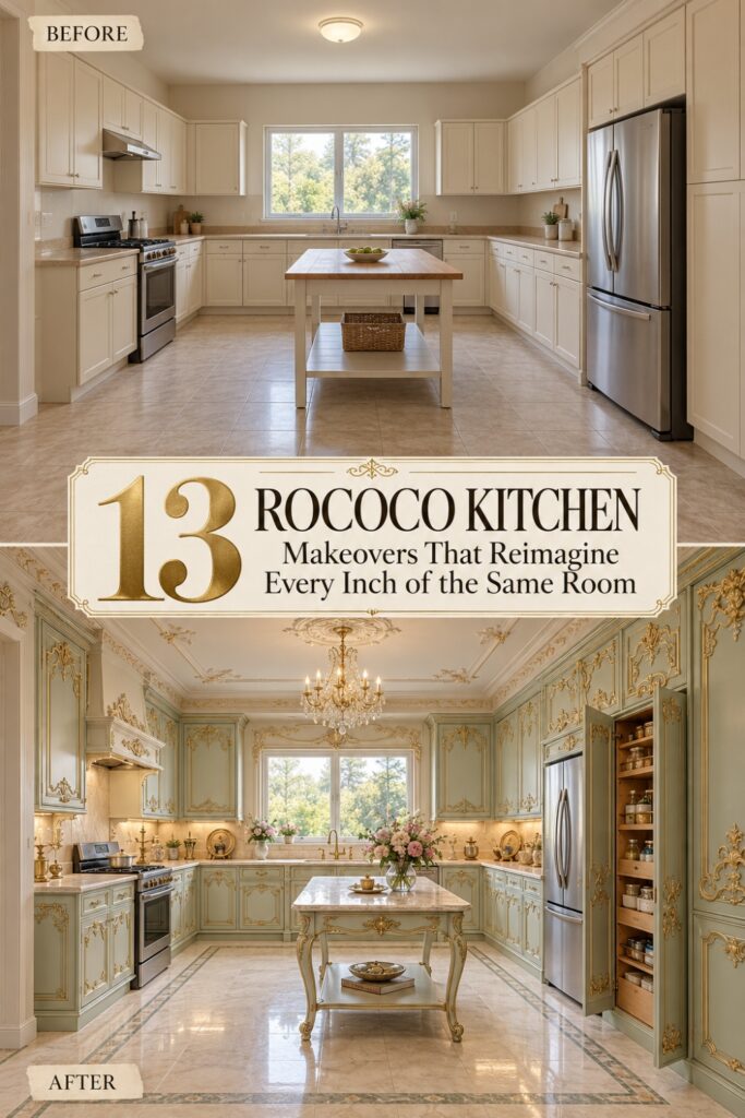 13 Rococo Kitchen Makeovers That Reimagine Every Inch of the Same Room