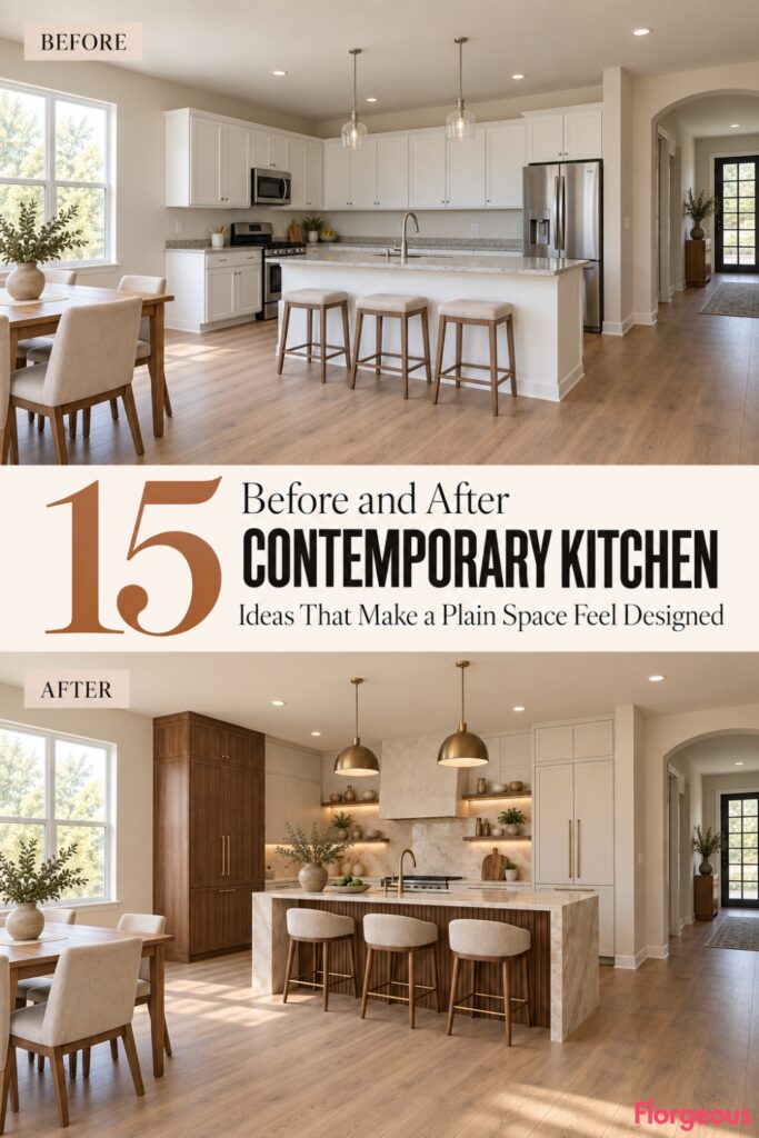 15 Before and After Contemporary Kitchen Ideas That Make a Plain Space Feel Designed