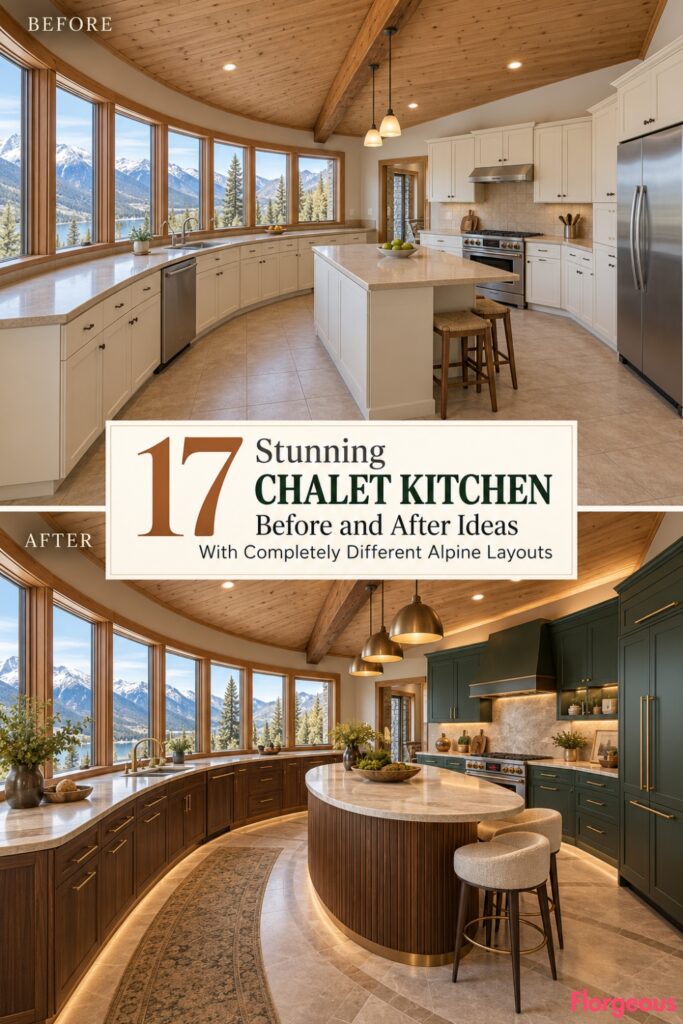17 Stunning Chalet Kitchen Before and After Ideas With Completely Different Alpine Layouts