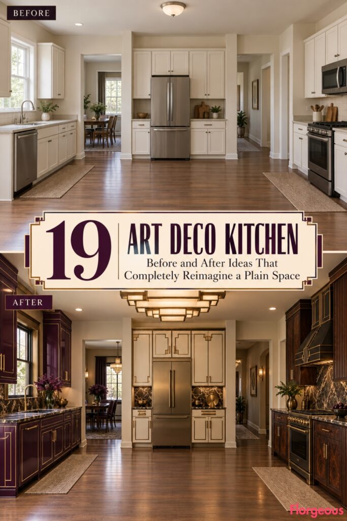 19 Art Deco Kitchen Before and After Ideas That Completely Reimagine a Plain Space
