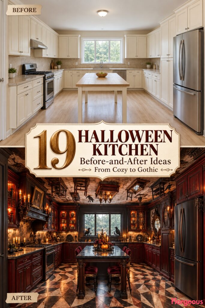19 Halloween Kitchen Before-and-After Ideas From Cozy to Gothic
