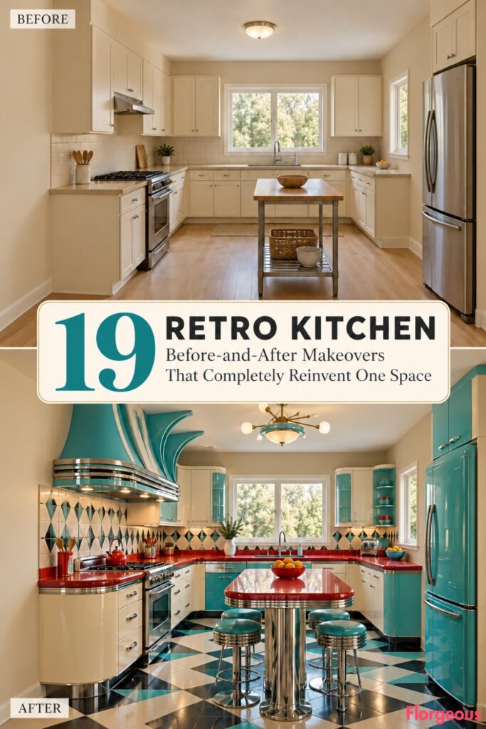 19 Retro Kitchen Before-and-After Makeovers That Completely Reinvent One Space
