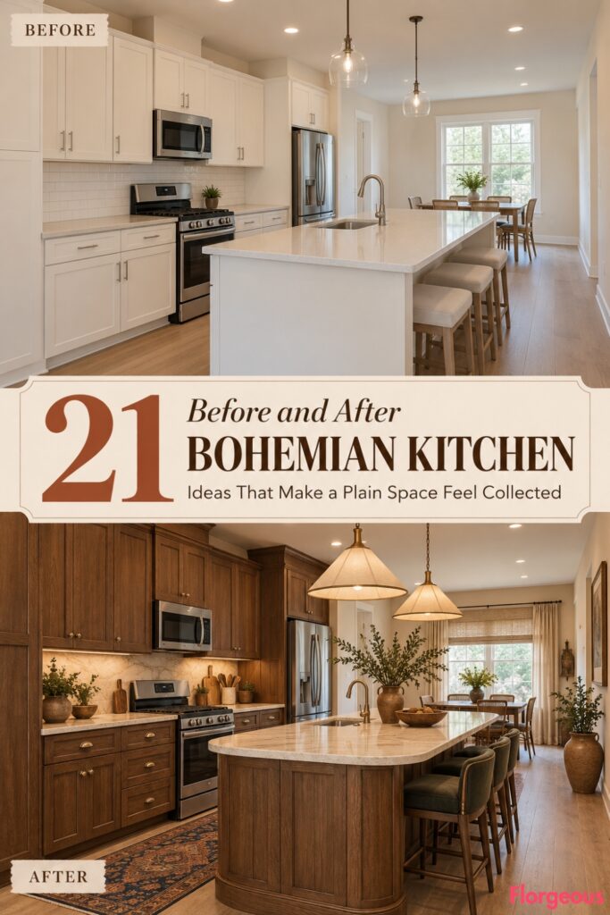 21 Before and After Bohemian Kitchen Ideas That Make a Plain Space Feel Collected