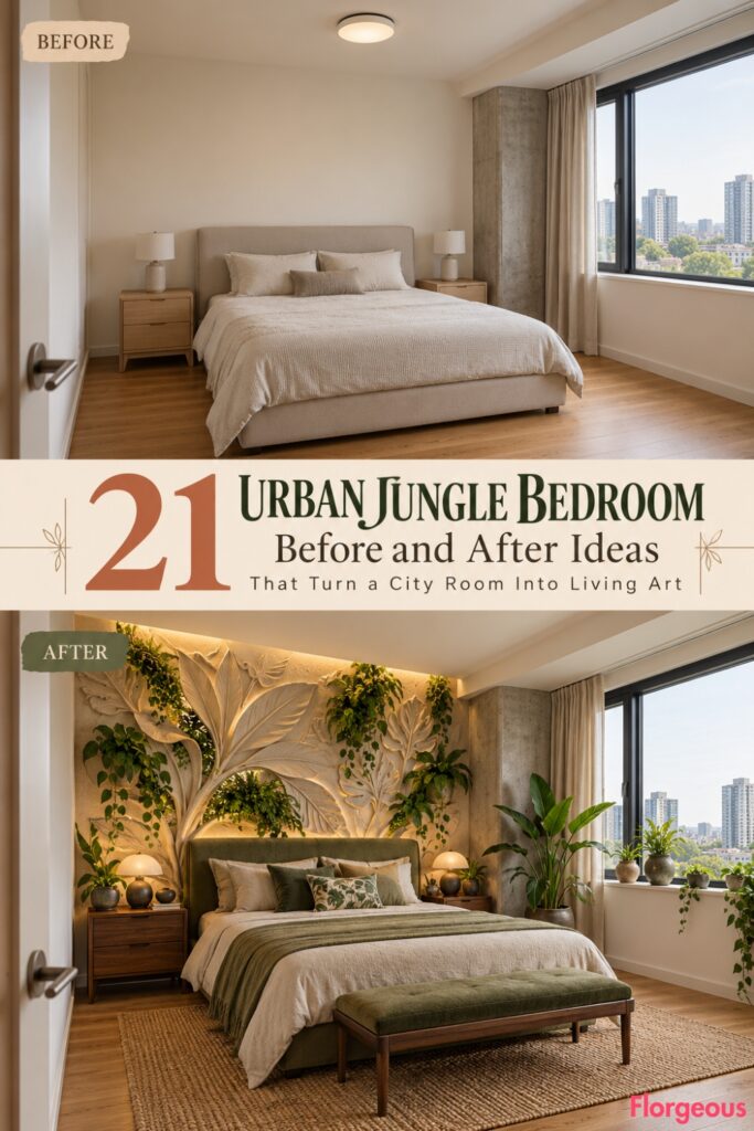21 Urban Jungle Bedroom Before and After Ideas That Turn a City Room Into Living Art