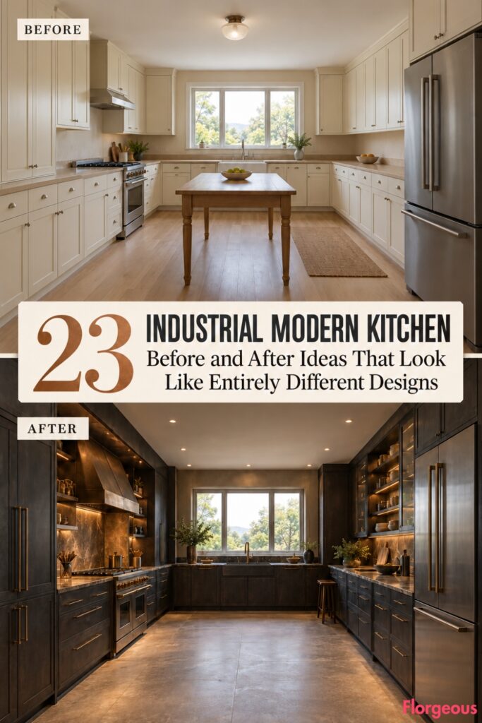 23 Industrial Modern Kitchen Before and After Ideas That Look Like Entirely Different Designs