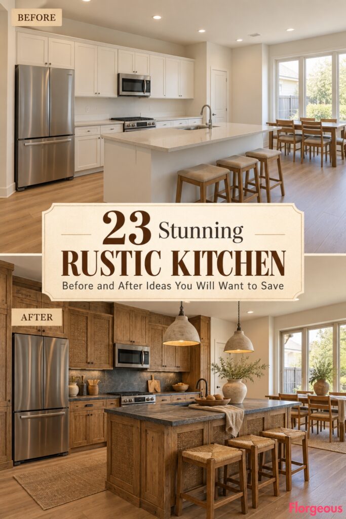 23 Stunning Rustic Kitchen Before and After Ideas You Will Want to Save