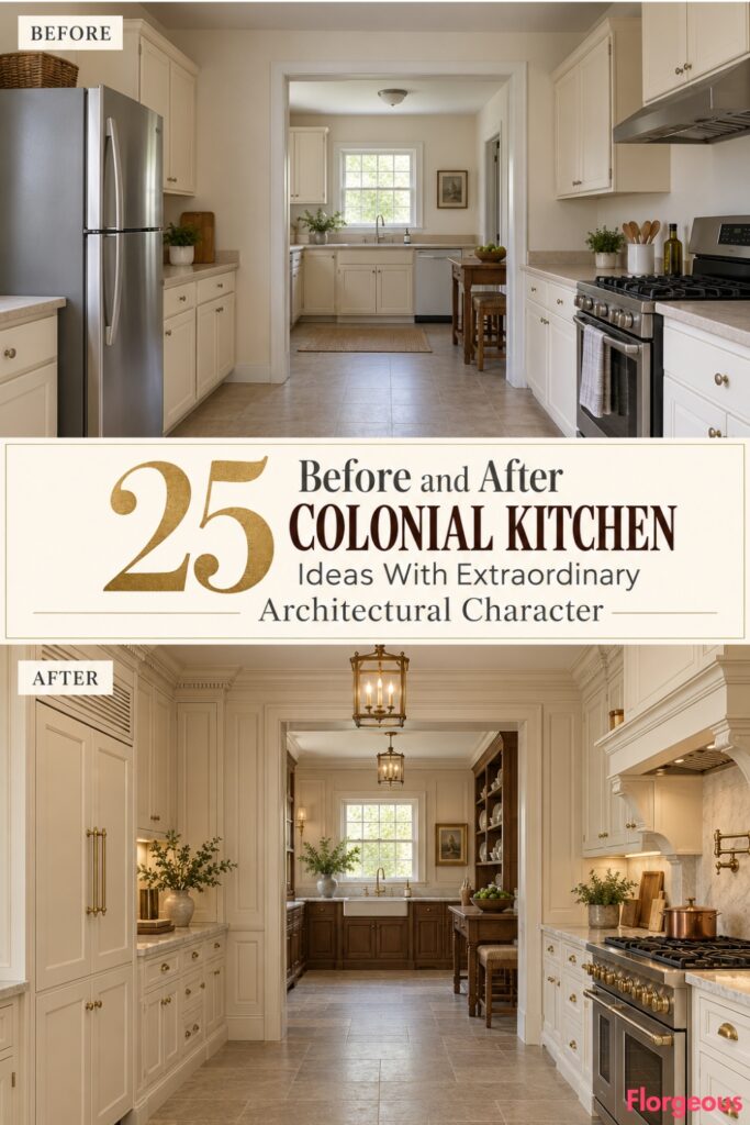 25 Before and After Colonial Kitchen Ideas With Extraordinary Architectural Character