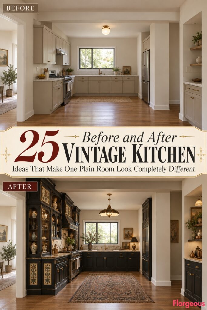 25 Before and After Vintage Kitchen Ideas That Make One Plain Room Look Completely Different