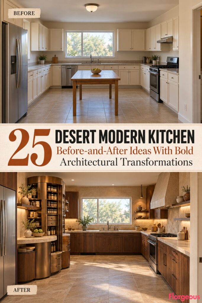 25 Desert Modern Kitchen Before-and-After Ideas With Bold Architectural Transformations