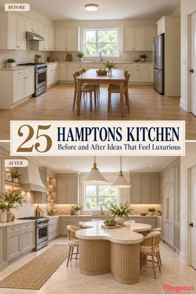 25 Hamptons Kitchen Before and After Ideas That Feel Luxurious