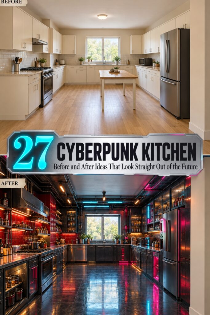 27 Cyberpunk Kitchen Before and After Ideas That Look Straight Out of the Future