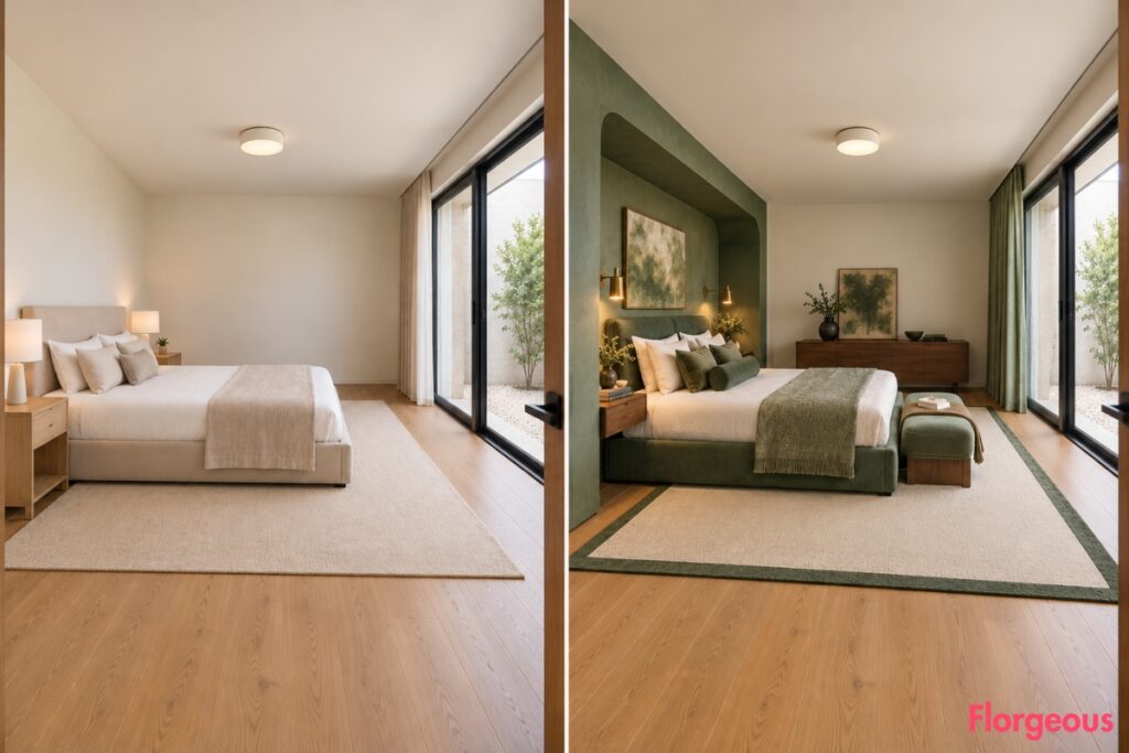 Green Living Bedroom