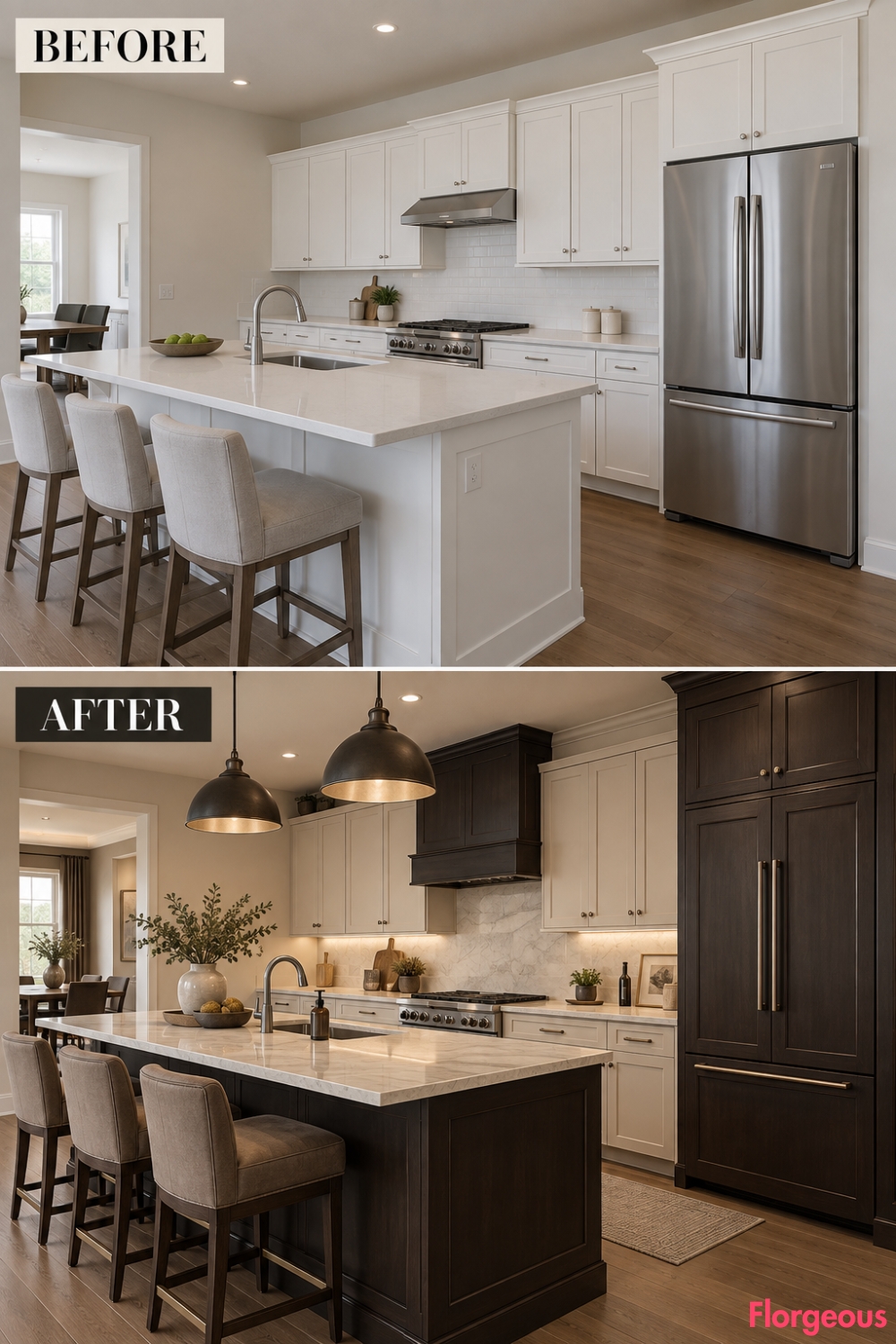 27 Before and After Transitional Kitchen Ideas That Make a Builder ...