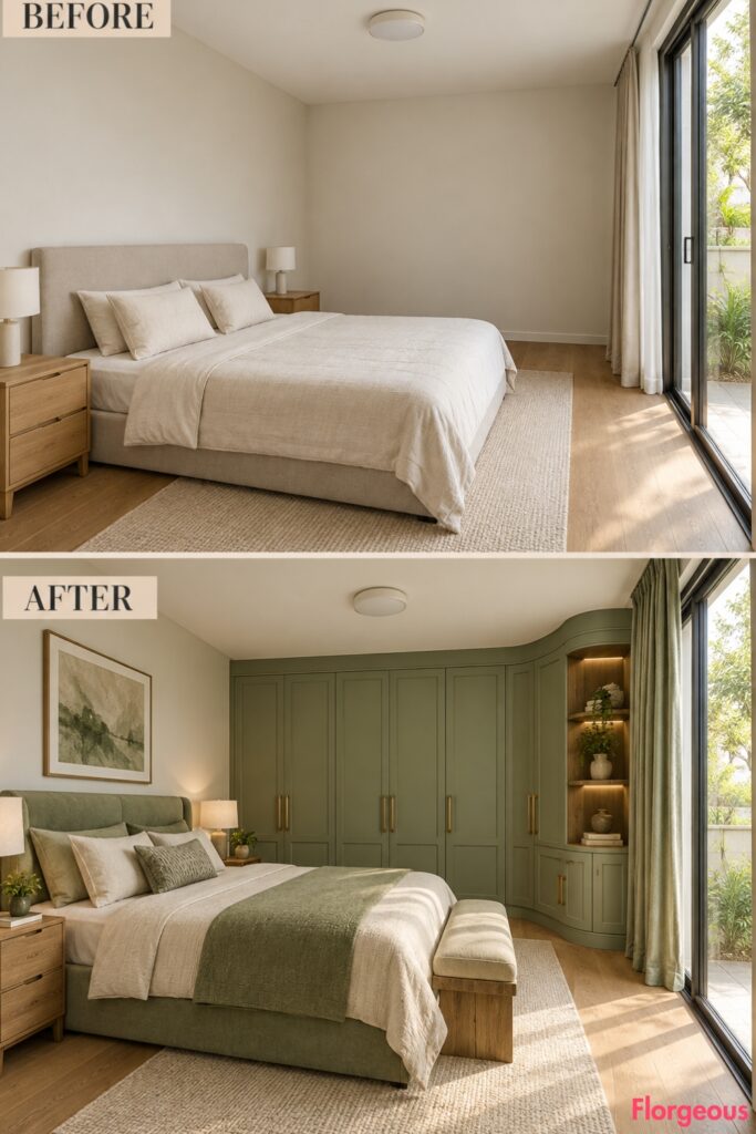 Wrap Sage Millwork Around the Far Corner Like Furniture Architecture